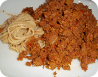 Spicy Spaghetti Bolognese