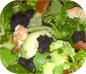 Warm Black Pudding and Prawn Salad