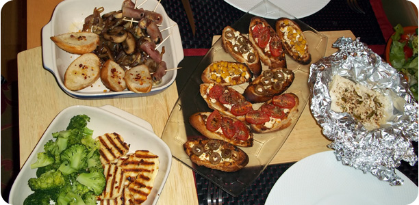 Bruschetta & Mezes Recipe Cook Nights by Babs and Despinaki