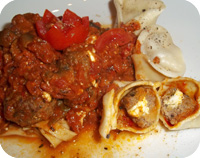 Meatballs Stuffed with Feta Tortellini Recipe