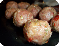 Meatballs Stuffed with Feta Tortellini Recipe