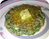 Spinach Pancakes with Lime Butter