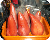 Pears Poached in Red Wine and Port