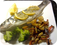 Oven Baked Sea Bass