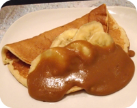 Swedish Pancakes with Salted Caramel Sauce