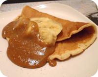 Swedish Pancakes with Salted Caramel Sauce