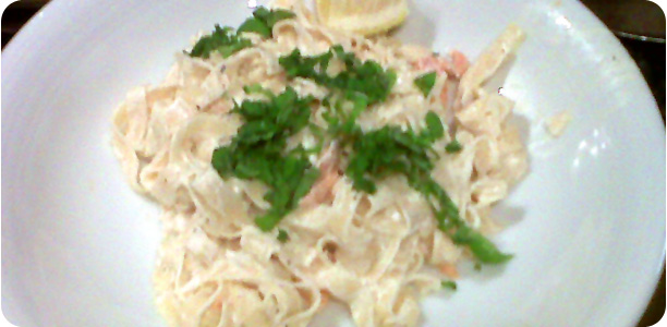 Salmon Tagliatelle Recipe Cook Nights by Babs and Despinaki