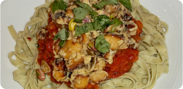 Quorn Chicken with Herb Tagliatelle Recipe Cook Nights by Babs and Despinaki