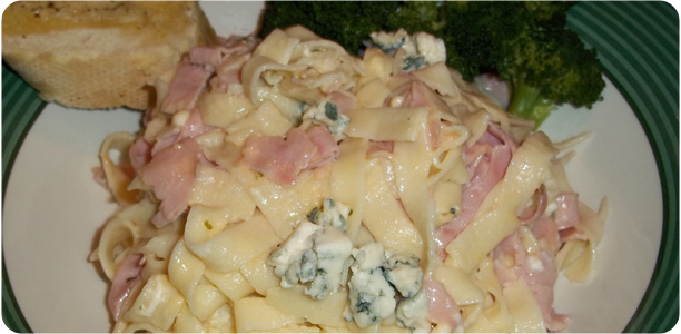 Blue Cheese and Ham Tagliatelle Recipe Cook Nights by Babs and Despinaki