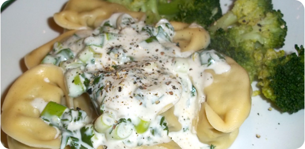 Vegetable Tortellini & Creamy Sauce Recipe