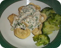 Vegetable Tortellini & Creamy Sauce Recipe